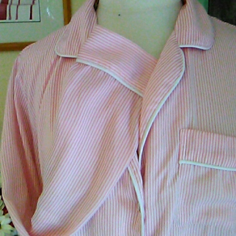 Max Studio Sleepwear Candy Stripe Sleep Shirt - Picture 3 of 8